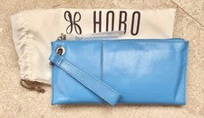 Nuevo con etiquetas Cartera sin asas de cuero Hobo para mujer, Vida, azul tranquilo