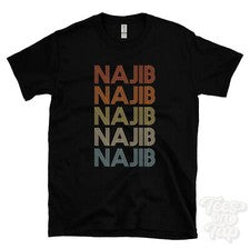 CAMISETA ESTILO RETRO REPETIDA NUEVA EN CAJA para hombre y mujer novedad genial nombre regalo