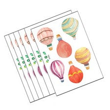 12 piezas calcomanías de pared hágalo usted mismo con patrón de globo de aire de acuarela decoración del hogar