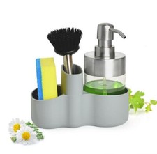 Fregadero Organizador Con Dispensador Cepillo Esponja de Cocina Utensilios