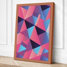 Formas caleidoscópicas impresión geométrica en lienzo arte de pared decoración del hogar listo para colgar