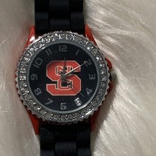 Reloj con correa de silicona negra del estado de Carolina del Norte unisex talla única para la mayoría