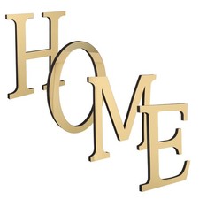 Calcomanías adhesivas de pared acrílicas espejadas para decoración de letras de letreros de hogar