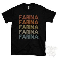 CAMISETA FARINA ESTILO RETRO REPETIDO Hombre y Mujer Novedad Genial Nombre Regalo