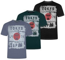 Camiseta Para Hombres KAM BIG Moda Manga Corta Informal Algodón Tokio Verano 2-8XL