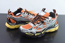 Zapatillas Unisex Off Arrow Blanco Be Espalda Derecha Plateadas Naranja