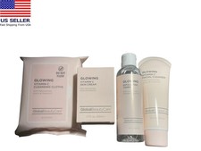 Global Beauty Care Brillo AHA's Vitamina E y C Cuidado Facial Set de 4 Piezas Nuevo