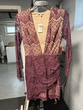 Vestido morado Charlotte Russe para mujer talla pequeña nuevo con etiquetas