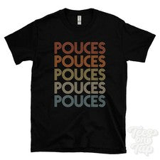 CAMISETA POUCES ESTILO RETRO REPETIDO para hombre y mujer Reino Unido top name regalo