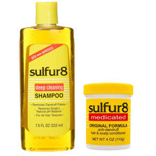 Champú anticaspa para el cuidado del cabello y el cuero cabelludo Sulfur 8 7,5 oz + juego acondicionador de 4 oz