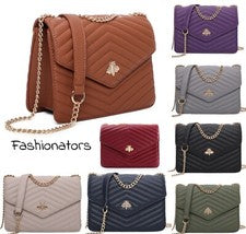Nuevo Para mujeres Acolchado Abeja Cadena Damas Bandolera Bolso Moda Bolso bandolera Bolso de mano