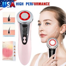 Masajeador facial de piel estiramiento levantamiento máquina de belleza luz LED fotónterapia