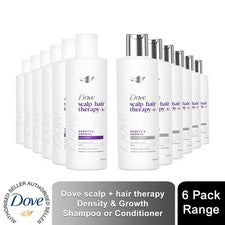 Champú o acondicionador de densidad y crecimiento Dove Scalp+ Hair Therapy 250 ml, paquete de 6