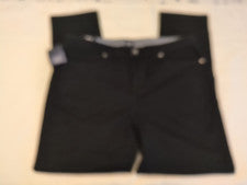 Pantalones de sarga elásticos negros para hombre 38x32 nuevos con etiquetas