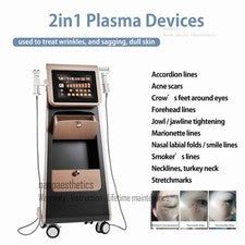 Máquina de pluma de plasma de fibroblastos 2 en 1 microcorriente R-F cuidado facial de la piel estiramiento facial