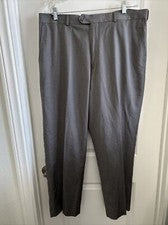 Pantalones de vestir de viscosa Alfani traje pantalones delanteros planos 38x29 para hombre gris topo nuevos con etiquet