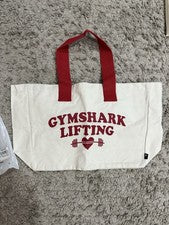 Bolso de Mano Gymshark Love Lifting Gráfico Nuevo Blanco Rojo