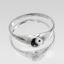 Anillo Yin Yang para Mujer | Joyería de Equilibrio de Plata de Ley 925 | Símbolo Taoísta