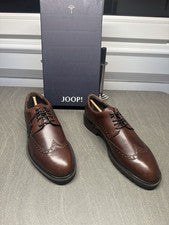 Joop! Pero Danilo Brogue Lace Up, 42, cordones, zapatos, cuero, marrón, nuevo