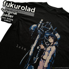 SERIAL EXPERIMENTS LAIN ANIME UNISEX NEGRO - GILDAN Camiseta - Estampado Alta Calidad