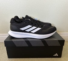 Adidas Runfalcon 5 - Talla 11 Hombres Zapatos para Correr Negro Blanco IE0552 NUEVO