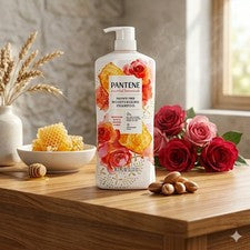 Champú hidratante Pantene sin sulfatos miel de rosa 38,2 oz cuidado reparador