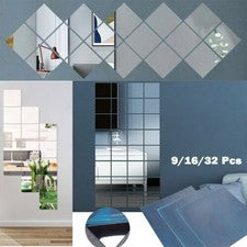 Juego de calcomanías adhesivas para espejo pared 15 cm decoración de baño decoración hogar mosaico