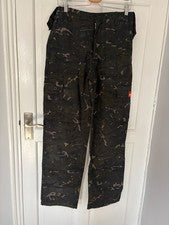 Pantalones cargo FMC para hombre 30 camuflados estilo militar táctico utilitario mezcla de algodón negros/