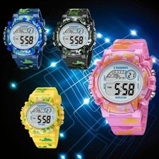Niñas Niños Reloj Pulsera Digital Deportivo Luz LED Alarma Fecha Niños Niños Regalo