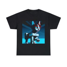 Camiseta Estilo Vintage Videojuego Gato Mascota Amante Regalo Retro Gráfico Camiseta Colorida