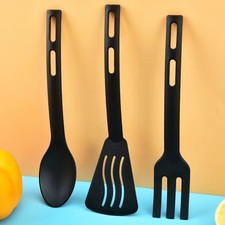 Juego de herramientas de cocina de 3 piezas mini utensilios de cocina de nailon giratorio ranurado...