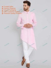 Camisa de algodón Kurta hecha a mano de moda para hombre nueva Kurta con pijama