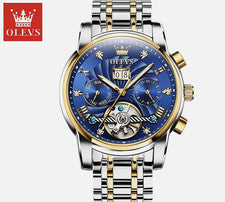 OLEVS Reloj Hombre Automático Mecánico Tourbillon Lujo Acero Inoxidable Nuevo