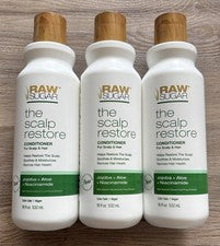 Acondicionador Raw Sugar The Scalp Restore solo jojoba aloe niacinamida 18 fl oz paquete de 3