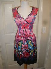 Nuevo Vestido Para Mujer Sin Mangas Moda Minifalda XL Multicolor (T54)