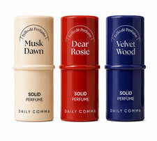 ​Juego de 3 aromas de bálsamo de perfume sólido coreano viral bolsillo de viaje portátil K-Beauty