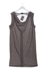 Vestido de punto ICHI mujer gris claro jaspeado ajuste holgado mini largo talla 40
