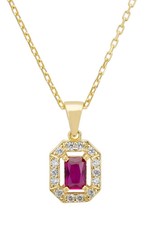 Collar colgante de piedras preciosas Latelita Whistledown oro rubí