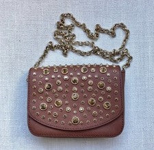 Mini Bandolera Bolso de Hombro Juicy Couture Marrón Para Mujer Cadena Dorada Correas