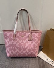 Bolso de Mano COACH City Signature Lona CAL49 Rosa 31a