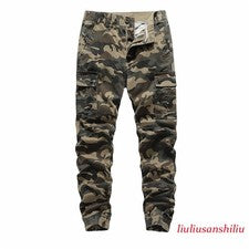 Pantalones Largos Informales Para Hombre Carga Algodón Primavera Camuflaje Aire Libre Deporte Pantalón Lo último