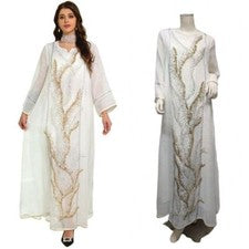Vestido de lentejuelas para mujer musulmán Eid Dubai Abaya túnica de moda islámica Marruecos Turquía