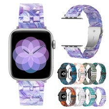 Correa de resina de lujo iWatch correa para Apple Watch 9 8 7 6 Ultra 38/40/41/42/45/49 mm