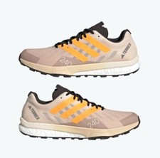 Nuevas Adidas TERREX Para hombres Velocidad Ultra Zapatos para Correr HR1122 Taupe/Dorado Variedad Talla