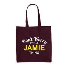 Don' T Worry It's A Jamie Cosa - Lienzo Bolsa - Apellido Traje Nombre Familia
