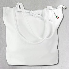 Florence Italiano Comprador Cuero Auténtico Bolso de las Señoras Negocios Blanco