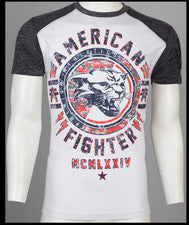 Camiseta AMERICAN FIGHTER Blanca JONES Atlética Gráfica Nueva Con Etiquetas