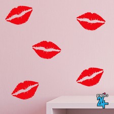 Calcomanía adhesiva de vinilo para arte de pared de labios de beso sala dormitorio decoración del hogar