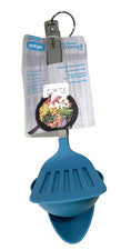 Juego de utensilios de cocina de 5 piezas de silicona resistentes al calor asas de acero azul