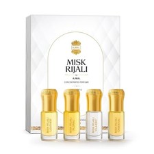 Ajmal Misk Rijali (Seda almizcle) Attar Set de Regalo 4x3ml Aceite Perfume Unisex Envío Gratis